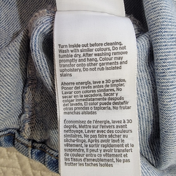 Topshop Moto Denim Mini Skirt Front zipper with Ring Pull Size 4 - Picture 15 of 16